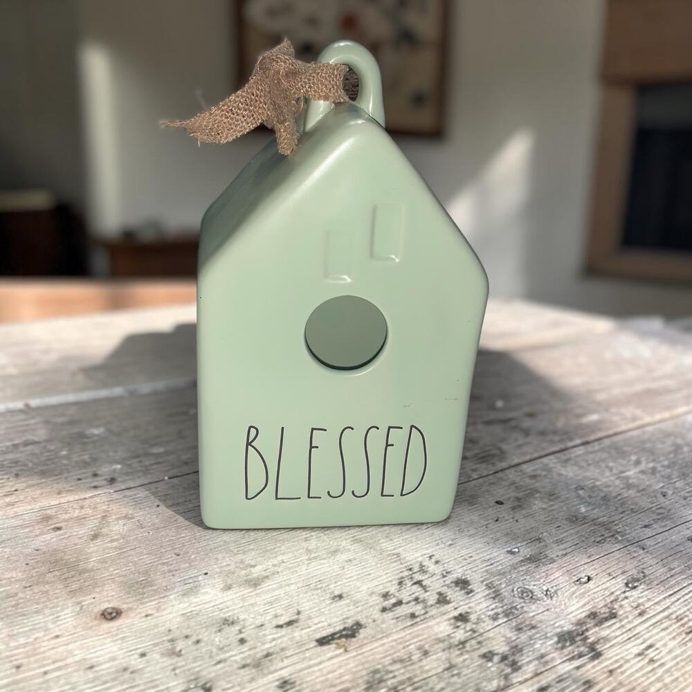 Rae Dunn BLESSED ceramic birdhouse